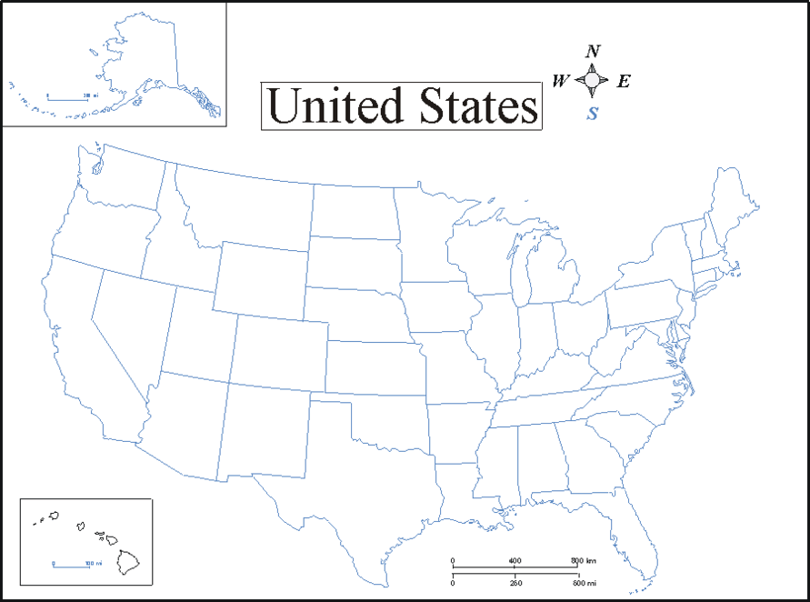 Usa Map Printable