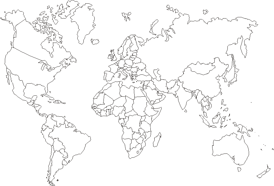 world map outline. Printable World Map #3