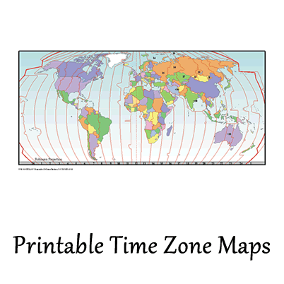 Printable Time Zone Maps