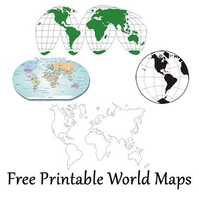 Free Printable World Maps