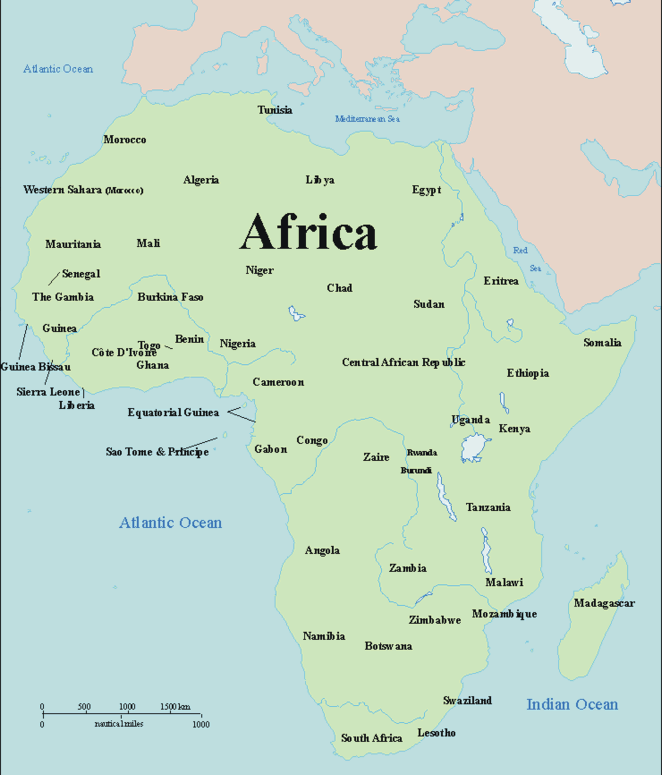 Printable Maps Of The 7 Continents