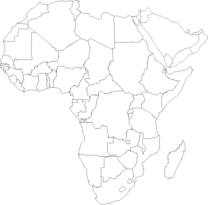 Printable Map of Africa #2