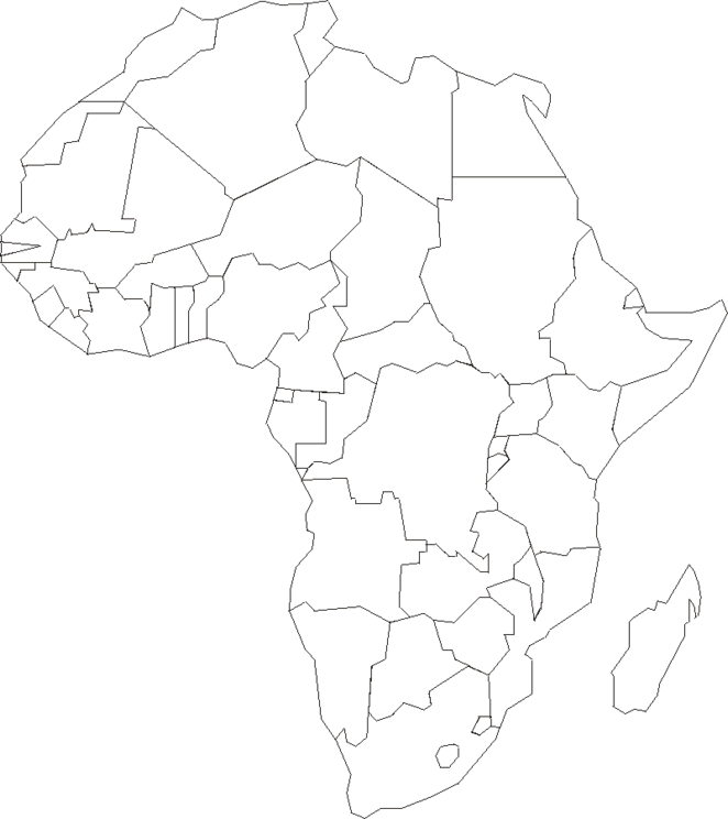 Printable Map of Africa #3