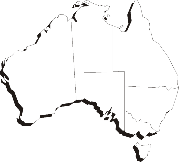 Printable Map of Australia #6