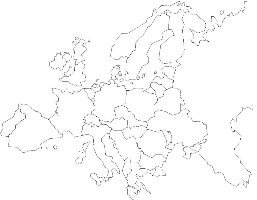 Printable Map of Europe #3