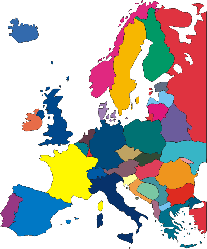 Printable Map of Europe #5