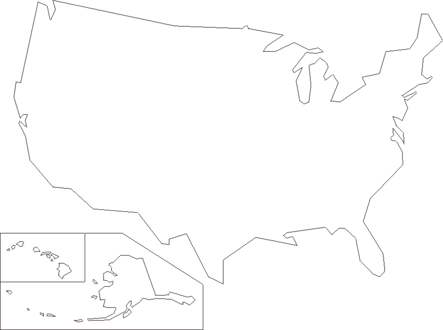 Printable Map of USA #6