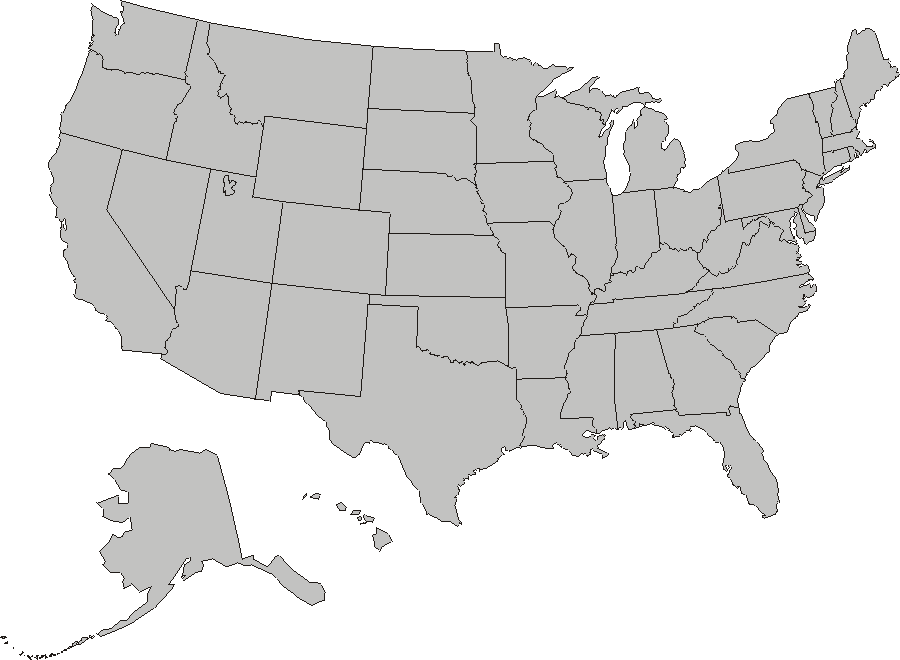 Printable Map of USA #7