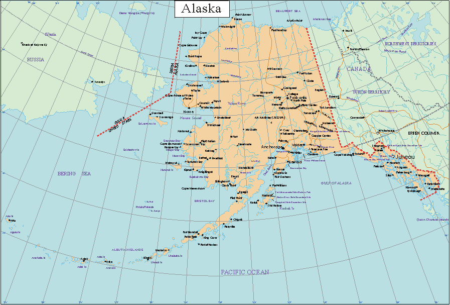 Alaska - Printable State Map #2