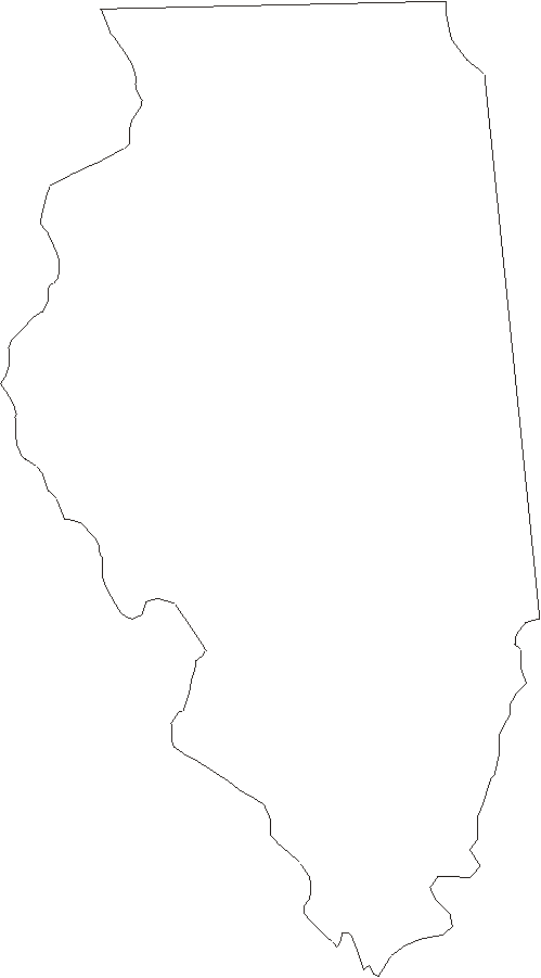Illinois - Printable State Map #1