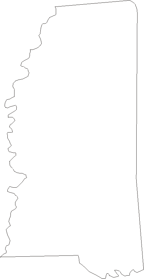 Mississippi - Printable State Map #1