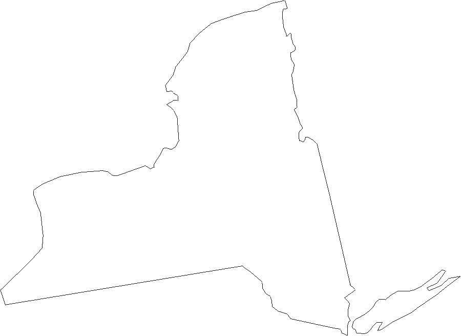 New York - Printable State Map #1