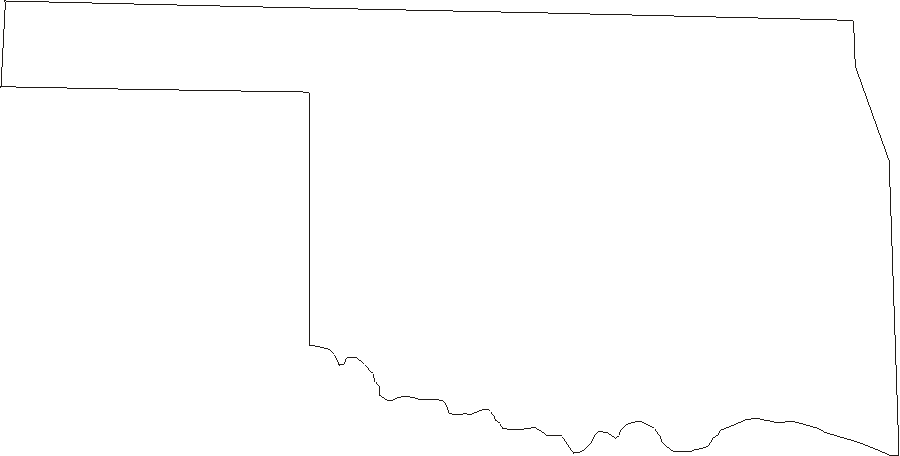 Oklahoma - Printable State Map #1