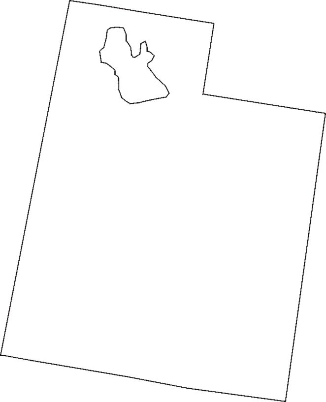 Utah - Printable State Map #1