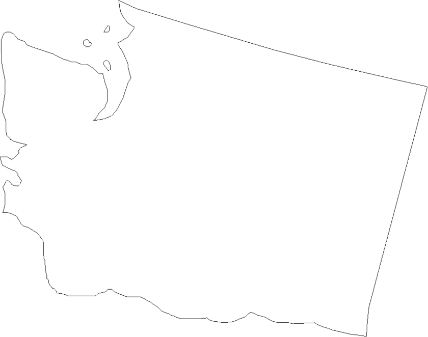 Washington - Printable State Map #1