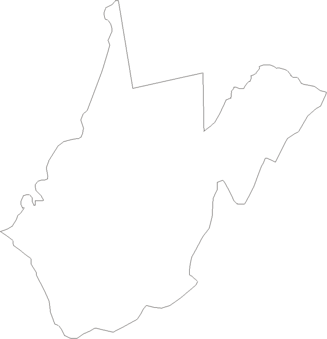 West Virginia - Printable State Map #1